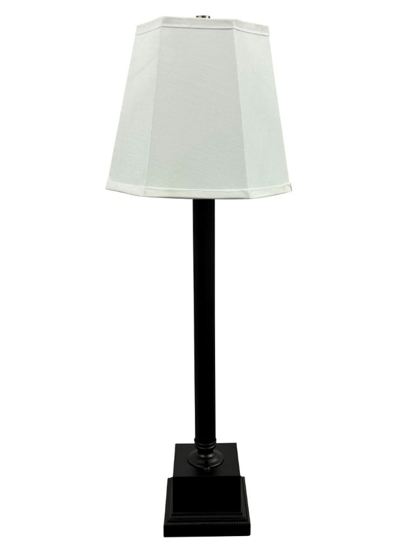 House of Troy Bristol Buffet Table Lamp Matte Black Metal Base Hexagonal Shade for Modern Interiors B955-BLK