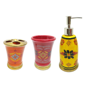 Hiend Accents Bonita Ceramic Countertop Bathroom Set - Exquisite Talavera-inspired Design For A Vibrant Oasis Multi Ceramic Ba1937