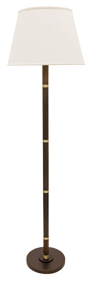 House Of Troy Barton 65" Chestnut Bronze Floor Lamps - Elegant Stained Oak & Satin Brass Accents For Any Room Chestnut Bronze Metal Ba700-chb