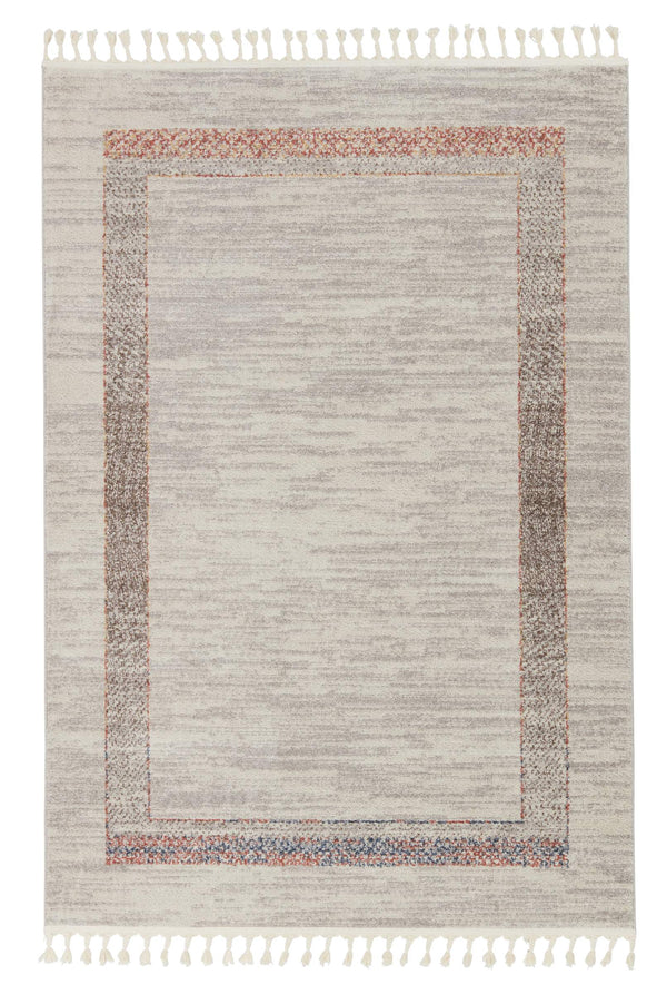 Jaipur Living Vibe by Jaipur Living Adalet Moroccan Bordered Boho Polypropylene Plush Area Rug 5'3"X7'6" RUG152479