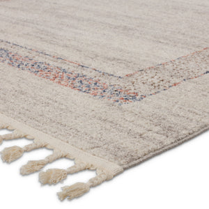 Jaipur Living Vibe by Jaipur Living Adalet Moroccan Bordered Boho Polypropylene Plush Area Rug 5'3"X7'6" RUG152479