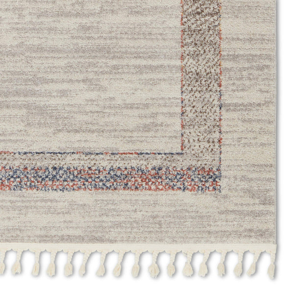 Jaipur Living Vibe by Jaipur Living Adalet Moroccan Bordered Boho Polypropylene Plush Area Rug 5'3"X7'6" RUG152479