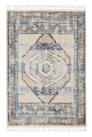 Jaipur Living Vibe by Jaipur Living Samsun Medallion Polypropylene Rug with Bohemian Fringe Accent 6'7"X9'6" RUG152486