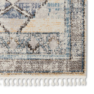 Jaipur Living Vibe by Jaipur Living Samsun Medallion Polypropylene Rug with Bohemian Fringe Accent 6'7"X9'6" RUG152486