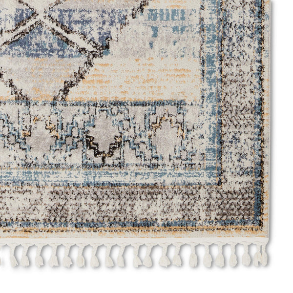 Jaipur Living Vibe by Jaipur Living Samsun Medallion Polypropylene Rug with Bohemian Fringe Accent 6'7"X9'6" RUG152486