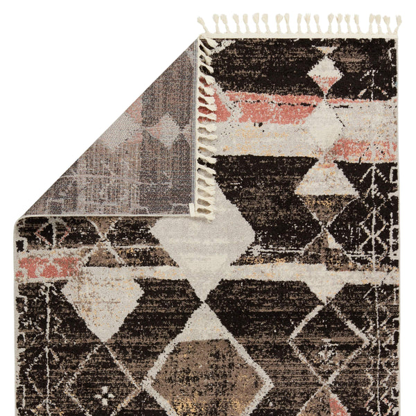 Jaipur Living Vibe by Jaipur Living Artvin Tribal Medallion Polypropylene Rug with Boho Fringe Trim 6'7"X9'6" RUG152494