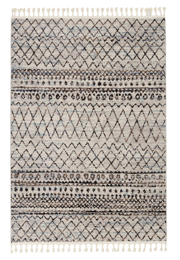 Jaipur Living Vibe by Jaipur Living Bahia Trellis Polypropylene Rug with Boho Fringe Detail 6'7"X9'6" RUG152506