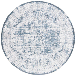 Safavieh Baltimore Exquisite Transitional Runner Rug - Elegant Floral Design, Soft Polyester, Easy Care Light Grey ,Blue Polyester Bal850f-3