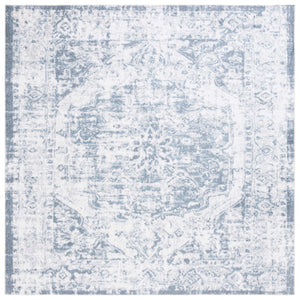 Safavieh Baltimore Exquisite Transitional Runner Rug - Elegant Floral Design, Soft Polyester, Easy Care Light Grey ,Blue Polyester Bal850f-3