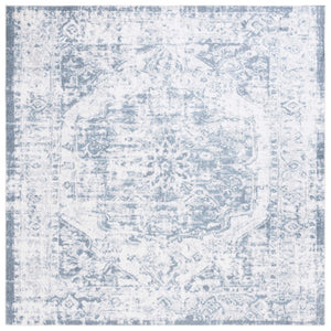 Safavieh Baltimore 850 Power Loomed Transitional Rug Light Grey / Blue 6'-7" x 6'-7" Square