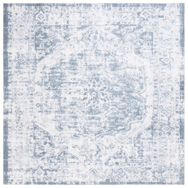 Safavieh Baltimore 850 Power Loomed Transitional Rug Light Grey / Blue 6'-7" x 6'-7" Square
