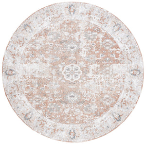 Safavieh Baltimore 852 Power Loomed Transitional Rug Ivory / Rust 6'-7" x 6'-7" Round