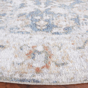 Safavieh Baltimore 852 Power Loomed Transitional Rug Light Grey / Blue 6'-7" x 6'-7" Round