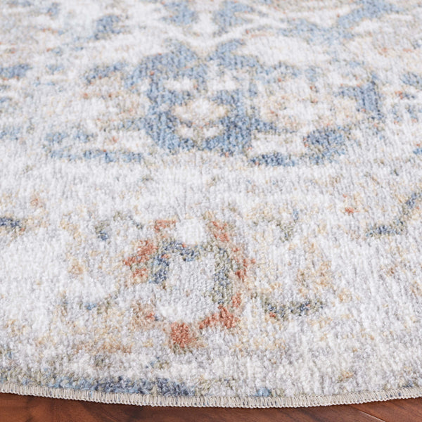 Safavieh Baltimore 852 Power Loomed Transitional Rug Light Grey / Blue 6'-7" x 6'-7" Round