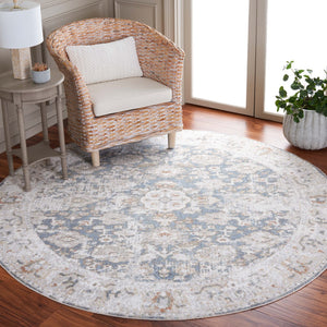 Safavieh Baltimore 852 Power Loomed Transitional Rug Light Grey / Blue 6'-7" x 6'-7" Round