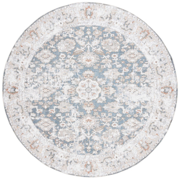 Safavieh Baltimore 852 Power Loomed Transitional Rug Light Grey / Blue 6'-7" x 6'-7" Round