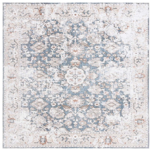 Safavieh Baltimore 852 Power Loomed Transitional Rug Light Grey / Blue 6'-7" x 6'-7" Square