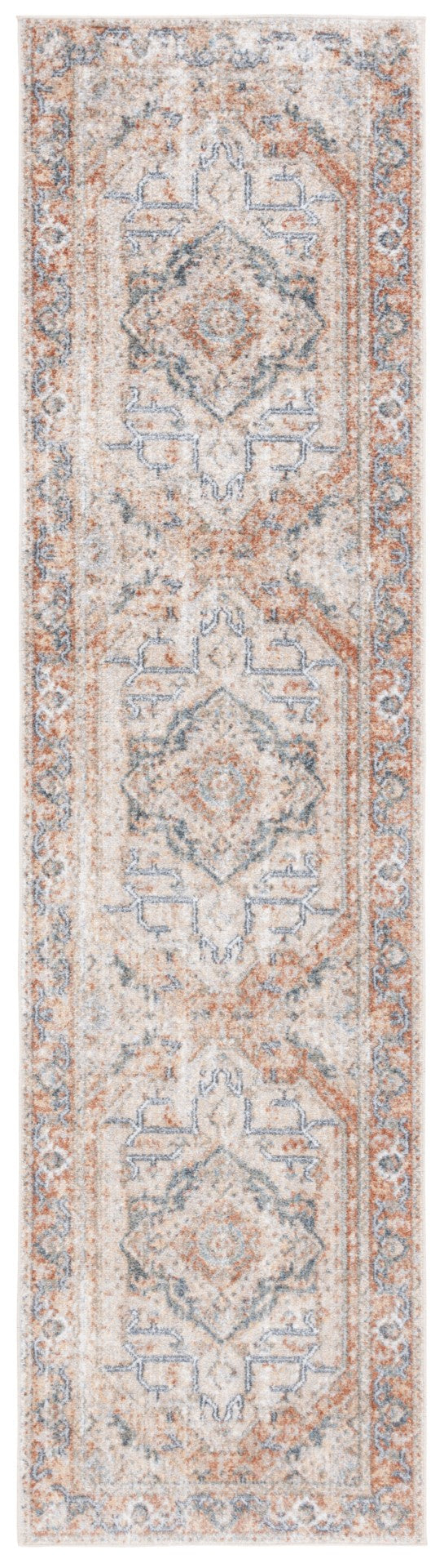 Safavieh Baltimore 854 Power Loomed Transitional Rug Beige / Rust 2'-2" x 8'