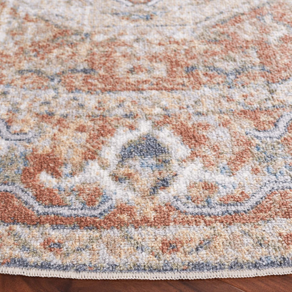 Safavieh Baltimore 854 Power Loomed Transitional Rug Beige / Rust 6'-7" x 6'-7" Round