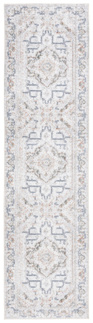 Safavieh Baltimore 854 Power Loomed Transitional Rug Light Grey / Rust 2'-2" x 8'