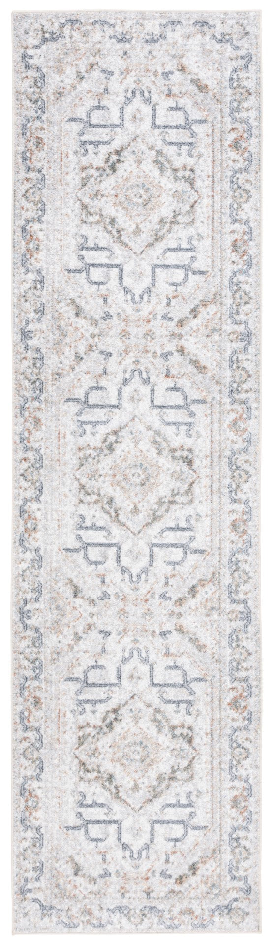 Safavieh Baltimore 854 Power Loomed Transitional Rug Light Grey / Rust 2'-2" x 8'