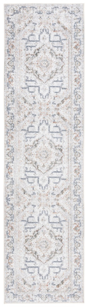 Safavieh Baltimore 854 Power Loomed Transitional Rug Light Grey / Rust 9' x 12'