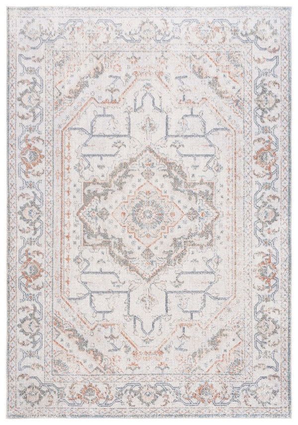 Safavieh Baltimore 854 Power Loomed Transitional Rug Light Grey / Rust 9' x 12'