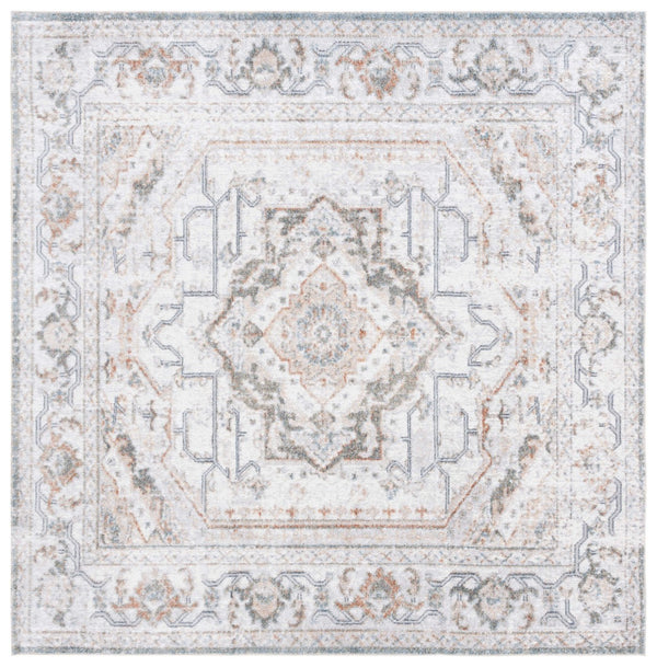 Safavieh Baltimore 854 Power Loomed Transitional Rug Light Grey / Rust 9' x 12'