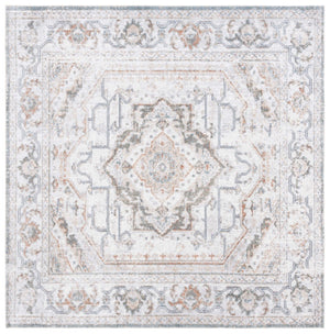 Safavieh Baltimore 854 Power Loomed Transitional Rug Light Grey / Rust 6'-7" x 6'-7" Square