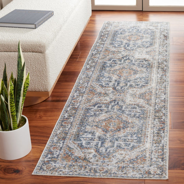 Safavieh Baltimore 854 Power Loomed Transitional Rug Light Grey / Blue 2'-2" x 8'