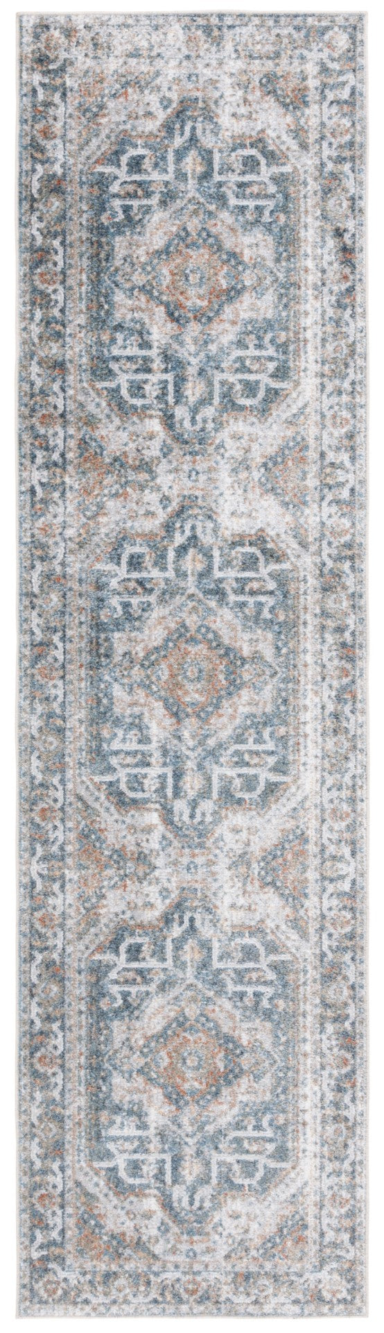 Safavieh Baltimore 854 Power Loomed Transitional Rug Light Grey / Blue 2'-2" x 8'