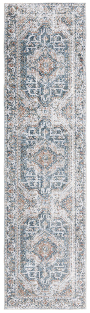 Safavieh Baltimore Transitional Light Grey/Blue Area Rug - Plush, Washable, Durable, Oeko-tex Certified 4' X 6' Light Grey ,Blue Polyester Bal854g-4