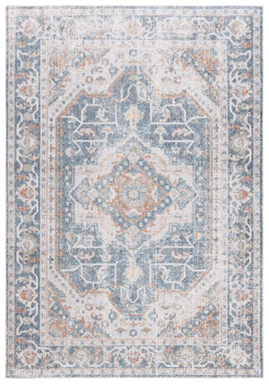Safavieh Baltimore Transitional Light Grey/Blue Area Rug - Plush, Washable, Durable, Oeko-tex Certified 4' X 6' Light Grey ,Blue Polyester Bal854g-4