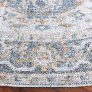 Safavieh Baltimore 854 Power Loomed Transitional Rug Light Grey / Blue 6'-7" x 6'-7" Round