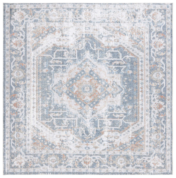 Safavieh Baltimore 854 Power Loomed Transitional Rug Light Grey / Blue 6'-7" x 6'-7" Square