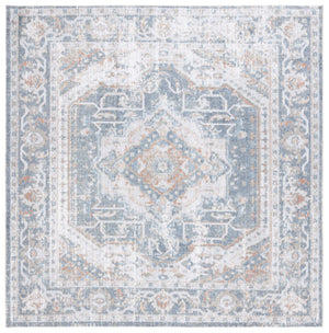 Safavieh Baltimore Transitional Light Grey/Blue Area Rug - Plush, Washable, Durable, Oeko-tex Certified 4' X 6' Light Grey ,Blue Polyester Bal854g-4
