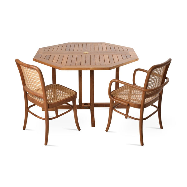 Soho Concept Salvatore Armchair - Elegant Grade A Teak & Natural Woven Cane Seat, Limited Stock, Artisan Crafted! Natural  Soho-concept-dining-chair-14035