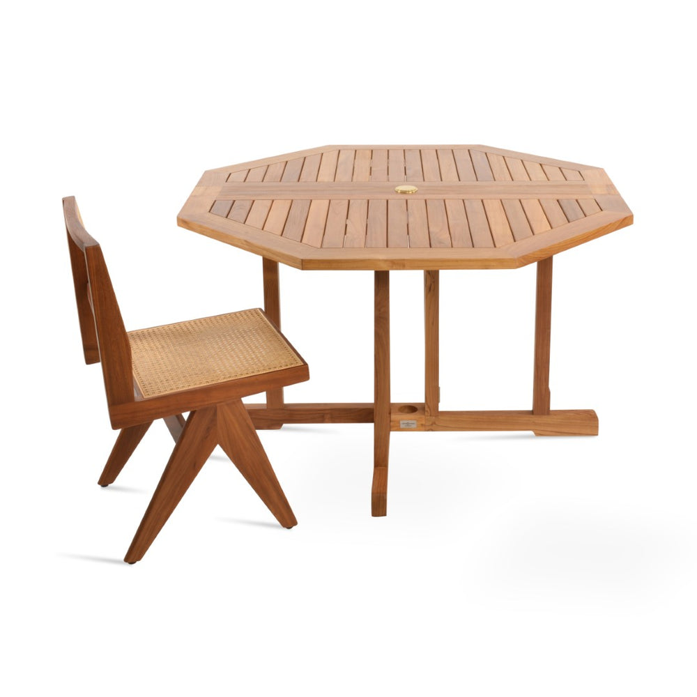 Soho Concept Pierre J. Dining Chair - Durable Teak Wood With Natural Woven Cane, Waterproof Cushion, No Assembly! Natural  Soho-concept-dining-chair-14033