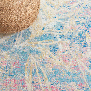 Safavieh Barbados Indoor/Outdoor Runner Rug - Ethereal Light Blue And Ivory Design For Elegant Spaces Light Blue ,Ivory 76% Polypropylene,23% Polyester,1% Backing Material Bar512m-9