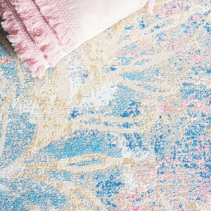 Safavieh Barbados Indoor/Outdoor Runner Rug - Ethereal Light Blue And Ivory Design For Elegant Spaces Light Blue ,Ivory 76% Polypropylene,23% Polyester,1% Backing Material Bar512m-9