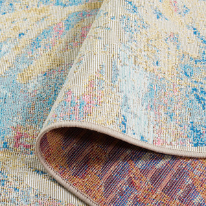 Safavieh Barbados Indoor/Outdoor Runner Rug - Ethereal Light Blue And Ivory Design For Elegant Spaces Light Blue ,Ivory 76% Polypropylene,23% Polyester,1% Backing Material Bar512m-9