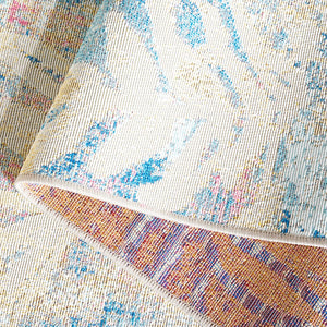 Safavieh Barbados Indoor/Outdoor Runner Rug - Ethereal Light Blue And Ivory Design For Elegant Spaces Light Blue ,Ivory 76% Polypropylene,23% Polyester,1% Backing Material Bar512m-9