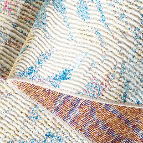 Safavieh Barbados Indoor/Outdoor Runner Rug - Ethereal Light Blue And Ivory Design For Elegant Spaces Light Blue ,Ivory 76% Polypropylene,23% Polyester,1% Backing Material Bar512m-9