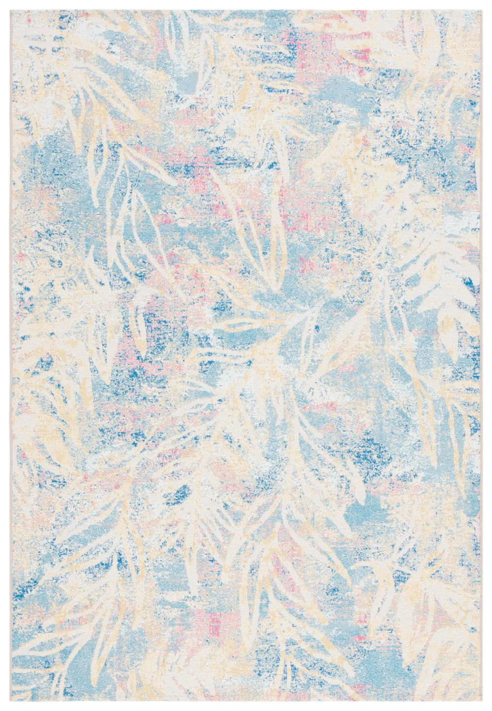 Safavieh Barbados Indoor/Outdoor Runner Rug - Ethereal Light Blue And Ivory Design For Elegant Spaces Light Blue ,Ivory 76% Polypropylene,23% Polyester,1% Backing Material Bar512m-9