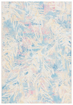 Safavieh Barbados Indoor/Outdoor Runner Rug - Ethereal Light Blue And Ivory Design For Elegant Spaces Light Blue ,Ivory 76% Polypropylene,23% Polyester,1% Backing Material Bar512m-9