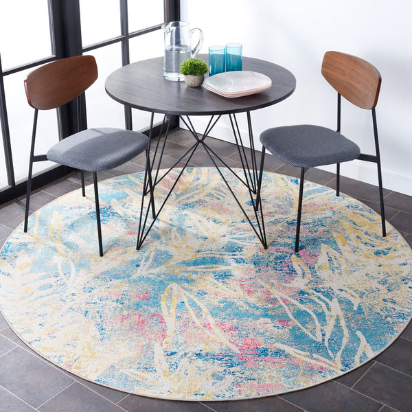 Safavieh Barbados Indoor/Outdoor Runner Rug - Ethereal Light Blue And Ivory Design For Elegant Spaces Light Blue ,Ivory 76% Polypropylene,23% Polyester,1% Backing Material Bar512m-9