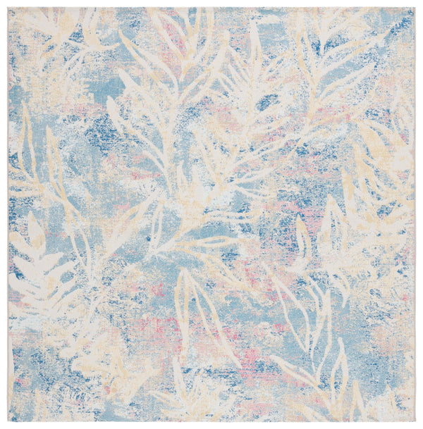 Safavieh Barbados Indoor/Outdoor Runner Rug - Ethereal Light Blue And Ivory Design For Elegant Spaces Light Blue ,Ivory 76% Polypropylene,23% Polyester,1% Backing Material Bar512m-9