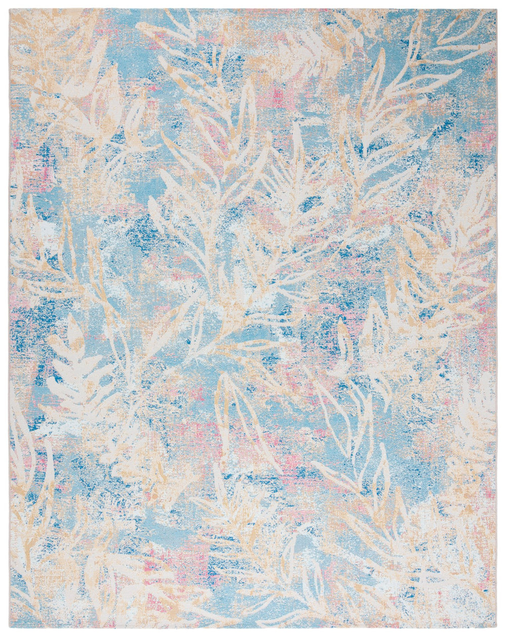 Safavieh Barbados Indoor/Outdoor Runner Rug - Ethereal Light Blue And Ivory Design For Elegant Spaces Light Blue ,Ivory 76% Polypropylene,23% Polyester,1% Backing Material Bar512m-9