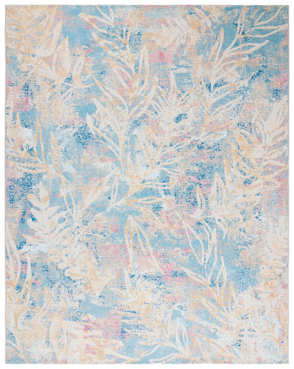 Safavieh Barbados Indoor/Outdoor Runner Rug - Ethereal Light Blue And Ivory Design For Elegant Spaces Light Blue ,Ivory 76% Polypropylene,23% Polyester,1% Backing Material Bar512m-9