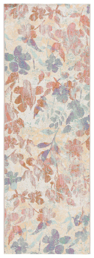Safavieh Barbados Area Rug: Stylish Botanical Design For Indoor & Outdoor Spaces, Durable & Eco-friendly Charm Beige ,Red 76% Polypropylene,23% Polyester,1% Backing Material Bar525b-9